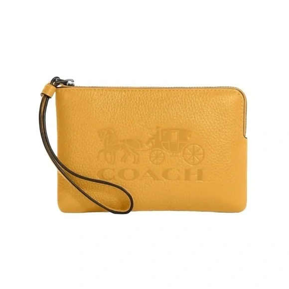 NWT COACH Leather Wristlet With Horse & Carriage Print - Picture 3 of 11